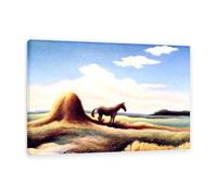 MYCGGDGH Célèbres Tableaux Thomas Hart Benton Le berger Image sur toile Reproduction de Thomas Hart Benton pour décoration murale salon ou bureau 75x50cm(30x20in) Cadre intérieur