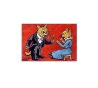 MYCGGDGH du gui pour toi Louis Wain poster Art Murale pour Chambre Reproduction d'Œuvre Célèbre Décor Louis Wain Tableau sur Toile chat decoration murale75x50cm(30x20in) poster