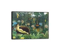 MYCGGDGH Henri Rousseau Impression sur toile Art impressionniste peinture reproduction sur toile The Dream Jungle affiche pour bureau salon décoration murale 105x80cm(41x31in) sans cadre