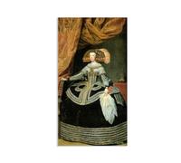 MYCGGDGH Impression sur Toile Peinture Reproductions de Tableau Célèbre Mariane d'Autriche Art mural sur toile Diego Velázquez Décoration Murale pour Salon et Chambre 125x70cm(49x28in) poster