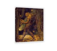 MYCGGDGH Le fantôme d'une puce Tableau Canvas William Blake Impression sur Toile de Grande Taille Déco Maison Moderne pour Bureau ou Séjour Cadre Galerie 80x60cm(31x24in) Cadre