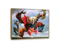 MYCGGDGH Max Ernst Image sur Toile L'Ange du foyer Tableaux de Peintres CéLèBres Affiche Max Ernst Impression sur Toile Tableaux Decoratifs Muraux Chambre Salon80x60cm(32x24in) Cadre