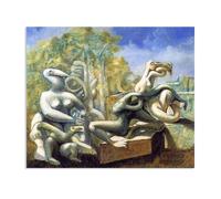 MYCGGDGH Max Ernst Poster sur Toile Déjeuner sur l'herbe Art Mural CéLèBre Reproductions de Tableaux sur Toile SurréAlisme Poster pour la DéCoration Salon80x60cm(32x24in) Sans cadre