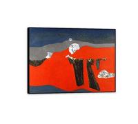 MYCGGDGH Max Ernst Poster sur Toile Le désert Art Mural CéLèBre Reproductions de Tableaux sur Toile SurréAlisme Poster pour la DéCoration Salon90x70cm(36x28in) Cadre noir