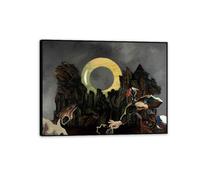 MYCGGDGH Max Ernst Poster sur Toile Montrant une jeune fille la tête Art Mural CéLèBre Reproductions de Tableaux sur Toile SurréAlisme Poster pour la DéCoration Salon65x50cm(26x19in) Cadre noir