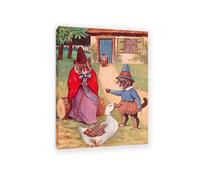 MYCGGDGH Mère l'Oie à la maison Poster Chat Louis Wain Tableau Decoration Murale Salon CéLèBre Reproduction De Peinture à L'Huile Louis Wain Cat CéLèBre Impression Sur Toile 110x80cm(43x31in) cadre