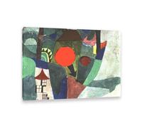 MYCGGDGH Paul Klee Impression sur toile Avec le soleil couchant poster Reproductions de Tableaux Célèbres Décoration murale pour salon et chambre 110x80cm(43x31in) Avec cadre