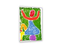 MYCGGDGH Paul Klee Impression sur toile Enfant jouant poster Reproductions de Tableaux Célèbres Décoration murale pour salon et chambre 128x80cm(50x32in) Avec cadre