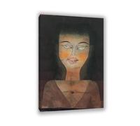 MYCGGDGH Paul Klee Tableau décoratif moderne Fille possédée Reproduction sur toile paul klee poster Célèbre Peinture à l'huile pour Chambre Bureau Galerie 60x40cm(24x16in) Avec cadre
