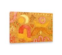MYCGGDGH Paul Klee Tableau décoratif moderne Le jardin par temps chaud Reproduction sur toile paul klee poster Célèbre Peinture à l'huile pour Chambre Bureau Galerie 42x30cm(17x12in) Avec cadre
