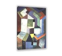 MYCGGDGH Paul Klee Tableau décoratif moderne Paysage du Nord pieux Reproduction sur toile paul klee poster Célèbre Peinture à l'huile pour Chambre Bureau Galerie 60x40cm(24x16in) Avec cadre