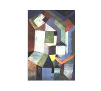MYCGGDGH Paul Klee Tableau décoratif moderne Paysage du Nord pieux Reproduction sur toile paul klee poster Célèbre Peinture à l'huile pour Chambre Bureau Galerie 60x40cm(24x16in) Sans cadre