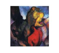 MYCGGDGH Reproduction de tableau de Thomas Hart Benton Trois chiffres Impression sur toile Copie de peinture à l'huile Décoration d'intérieur Salon et chambre70x70cm(28x28in) Sans cadre