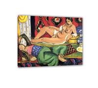 MYCGGDGH Reproductions de Tableaux CéLèBres impression sur toile Henri Matisse Odalisques Image sur toile Henri Matisse Décoration Murale Salon chambre à coucher 105x80cm Cadre intérieur