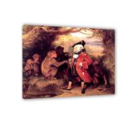 MYCGGDGH Reproductions de tableaux sur toile Edwin Landseer Le singe qui avait vu le monde poster Art mural célèbre Décoration murale classique pour la maison et le bureau85x70cm(33x27in) Avec cadre