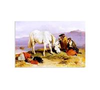 MYCGGDGH Reproductions de tableaux sur toile Edwin Landseer Paysage de chevaux poster Art mural célèbre Décoration murale classique pour la maison et le bureau105x70cm(41x28in) Sans cadre