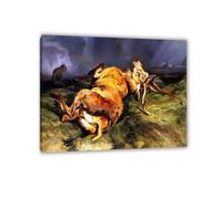 MYCGGDGH Reproductions de tableaux sur toile Edwin Landseer Un cerf vient de tirer poster Art mural célèbre Décoration murale classique pour la maison et le bureau50x40cm(20x16in) Avec cadre