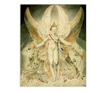 MYCGGDGH Satan dans sa gloire originelle Tableaux William Blake sur Toile reproductions de tableaux célèbres William Blake Posters décoration murale chambre Salle de bain 50x40cm(20x16in) poster