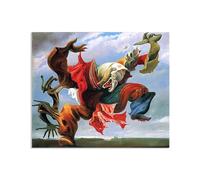 MYCGGDGH Tableaux de Peintres CéLèBres Affiche Max Ernst Impression sur Toile,L'Ange du foyer,Toile Max Ernst Tableau Decoration Murale Salon70x60cm(28x24in) Sans cadre