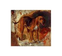 MYCGGDGH William Holman Hunt Impression sur Toile Étude d'un sang Peinture à L'Huile Reproductions de Tableaux Celebres sur Toile DéCoration Murale50x40cm(20x16in) Frameless