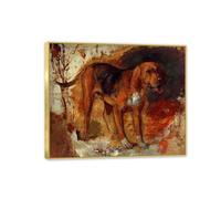 MYCGGDGH William Holman Hunt Impression sur Toile Étude d'un sang Peinture à L'Huile Reproductions de Tableaux Celebres sur Toile DéCoration Murale50x40cm(20x16in) gold