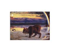 MYCGGDGH William Holman Hunt Impression sur Toile Le bouc émissaire Peinture à L'Huile Reproductions de Tableaux Celebres sur Toile DéCoration Murale100x70cm(39x28in) poster