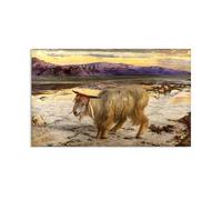 MYCGGDGH William Holman Hunt Impression sur Toile Le bouc émissaire Peinture à L'Huile Reproductions de Tableaux Celebres sur Toile DéCoration Murale110x70cm(43x28in) poster
