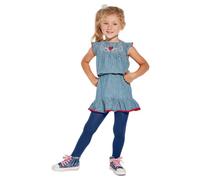 MYCHICLEGS - Collant filles microfibre opaque 60 denier - Bleu Jeans - 2-3 ans