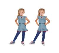 MYCHICLEGS - Collant filles microfibre opaque 60 denier - Bleu marine - 4-5 ans lot de 2