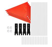 MYCHUS Drapeau de Sécurité pour Vélo - Fanion de Sécurité pour Remorque à Vélo avec Poteau et Support de - Hauteur Réglable de 6 Pieds, Résistant à L'.