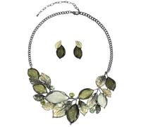 Mycitta Parure de bijoux vintage à motif floral géométrique bohème bohème avec collier plastron et boucles d'oreilles tendance pour femmes et filles, mariage, bal de fin d'année, cadeau unique, 42