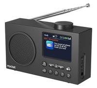Mycket Portable DAB/DAB + Radio, FM Digital Radios avec 2025 Dernière Technologie de Récepteur de Signal, Radio Rechargeable avec Bluetooth 5.0,Double Réveil, 40 Préréglé, 2,4 "Grand Affichage Couleur