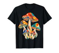 Mycologie Champignon Amoureux des Champignons colorés Japandi Art T-Shirt Graphique avec Valeur
