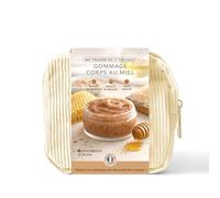 MyCosmetik - Coffret DIY Gommage corps au miel nourrissant - Kit Cosmétique Maison - Ingrédients naturels et bio - Trousse en velours avec accessoires + recette inclus.