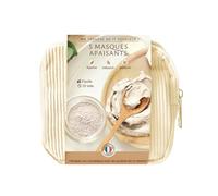 MyCosmetik - Coffret DIY Masque apaisant à l'argile blanche - Kit Cosmétique Maison - Ingrédients naturels et bio - Trousse en velours avec accessoires + recette inclus. Réalisez 5 masques