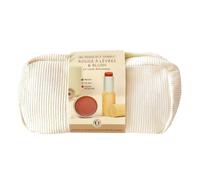 MyCosmetik - Coffret DIY Rouge à lèvres et blush maquillage naturel - Kit Cosmétique Maison - Ingrédients naturels et bio - Trousse en velours avec accessoires + recette inclus.