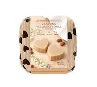 MyCosmetik - Coffret DIY Savon velours floral nourrissant - Kit Cosmétique Maison - Ingrédients naturels et bio - Trousse en velours avec accessoires + recette inclus. Réalisez 2 savons + 2 recharges