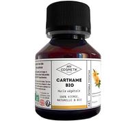 MyCosmetik - Huile végétale de Carthame - BIO AB Issue de l'agriculture Biologique - 100% pure et naturelle - Fabriqué en France - Réparatrice et nourrissante - 50 ml