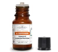 MyCosmetik - Huiles essentielles pour diffusion BIO - Tonus, mémoire et concentration - Synergie d’huiles essentielles 100% pures, BIO et HEBBD à diffuser - 10 ml