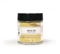 MyCosmetik - Mica or - Pigment cosmétique doré, irisé et nacré 100% d'origine minérale - Flacon verre 10 g