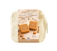 MyCosmetik - Trousse DIY : Savon caramel gourmand - Coffret DIY en velours côtelé - Ingrédients naturels et bio - Accessoires et recette inclus