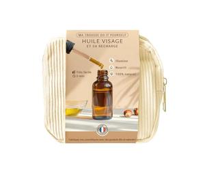 MyCosmetik - Trousse DIY : Sérum huileux visage éclat - Coffret DIY en velours côtelé - Ingrédients naturels et bio - Accessoires et recette inclus