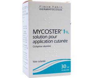 Mycoster 1% Ciclopirox Olamine Solution Application Cutanée 30ml