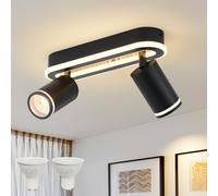 MYCUL Spot de Plafond à LED 2 Flammes 15W+2x5W GU10 spots,3000K,Noir