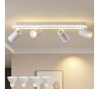 MYCUL Spot de Plafond à LED 4 Flammes 36W+4x5W GU10 spots,3000K,Blanc