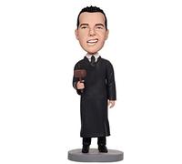 mydedor Figurine personnalisée à tête branlante de juges Masculins, Cadeau sculpté à la Main pour Homme