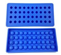 Mydio Lot de 40 mini moules à glaçons en forme de boule de glace pour enfant avec bonbons, pudding, gelée, lait, jus de fruits, chocolat ou cocktails et particules de whisky (bleu pâle)