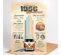 myDreamwork® Carte Anniversaire 70 Ans - Cadeau Femme 70 Ans - Humour Fête d’Anniversaire - Cadeau Homme 70 Ans - Retour en 1956 (Format XL DIN-A5)