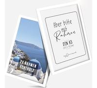 myDreamwork Santorini Lot de 2 cadres photo blancs - Format A3 - En bois - Avec verre plexiglas incassable - Cadre en bois - 29,7 x 42 cm - Blanc