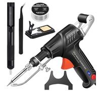 MYDVDHDV Internally Heated Industrial Laser Welding Tool, Multi-Function Soldering Iron Welding Gun Set, Automatic Wired Soldering Iron Internally Heated Handheld Welder(Black)